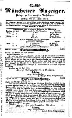 Neueste Nachrichten aus dem Gebiete der Politik (Münchner neueste Nachrichten) Freitag 21. Juli 1854