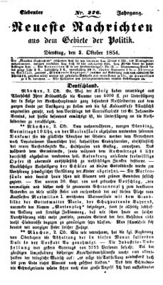 Neueste Nachrichten aus dem Gebiete der Politik (Münchner neueste Nachrichten) Dienstag 3. Oktober 1854