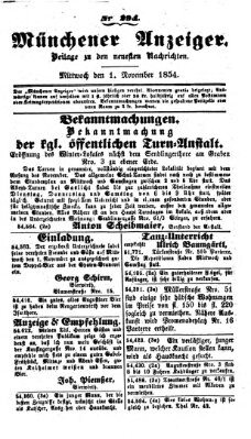 Neueste Nachrichten aus dem Gebiete der Politik (Münchner neueste Nachrichten) Mittwoch 1. November 1854