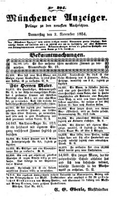 Neueste Nachrichten aus dem Gebiete der Politik (Münchner neueste Nachrichten) Donnerstag 2. November 1854