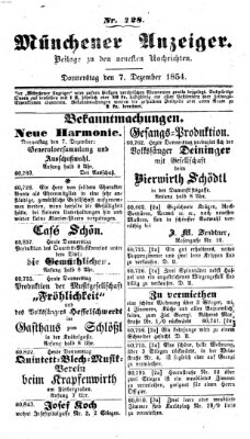 Neueste Nachrichten aus dem Gebiete der Politik (Münchner neueste Nachrichten) Donnerstag 7. Dezember 1854