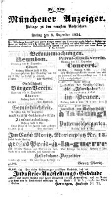 Neueste Nachrichten aus dem Gebiete der Politik (Münchner neueste Nachrichten) Freitag 8. Dezember 1854