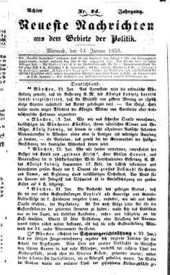 Neueste Nachrichten aus dem Gebiete der Politik (Münchner neueste Nachrichten) Mittwoch 24. Januar 1855