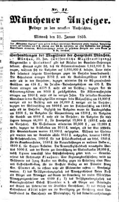 Neueste Nachrichten aus dem Gebiete der Politik (Münchner neueste Nachrichten) Mittwoch 31. Januar 1855