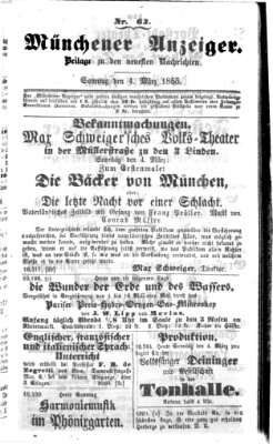 Neueste Nachrichten aus dem Gebiete der Politik (Münchner neueste Nachrichten) Sonntag 4. März 1855