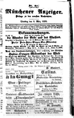 Neueste Nachrichten aus dem Gebiete der Politik (Münchner neueste Nachrichten) Dienstag 6. März 1855