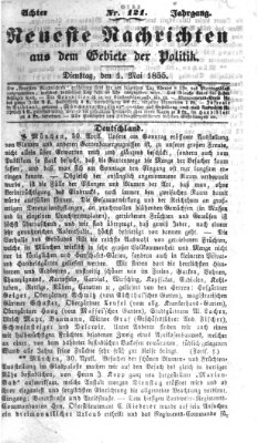 Neueste Nachrichten aus dem Gebiete der Politik (Münchner neueste Nachrichten) Dienstag 1. Mai 1855