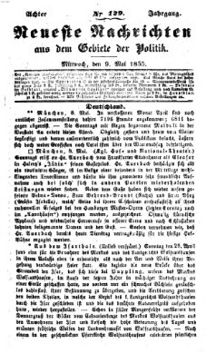 Neueste Nachrichten aus dem Gebiete der Politik (Münchner neueste Nachrichten) Mittwoch 9. Mai 1855