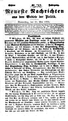 Neueste Nachrichten aus dem Gebiete der Politik (Münchner neueste Nachrichten) Donnerstag 31. Mai 1855