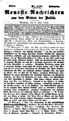 Neueste Nachrichten aus dem Gebiete der Politik (Münchner neueste Nachrichten) Dienstag 5. Juni 1855