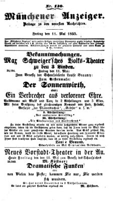 Neueste Nachrichten aus dem Gebiete der Politik (Münchner neueste Nachrichten) Freitag 11. Mai 1855