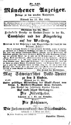 Neueste Nachrichten aus dem Gebiete der Politik (Münchner neueste Nachrichten) Mittwoch 23. Mai 1855