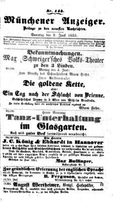 Neueste Nachrichten aus dem Gebiete der Politik (Münchner neueste Nachrichten) Sonntag 3. Juni 1855