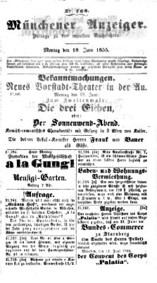 Neueste Nachrichten aus dem Gebiete der Politik (Münchner neueste Nachrichten) Montag 18. Juni 1855