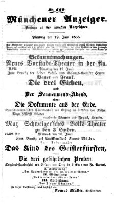 Neueste Nachrichten aus dem Gebiete der Politik (Münchner neueste Nachrichten) Dienstag 19. Juni 1855