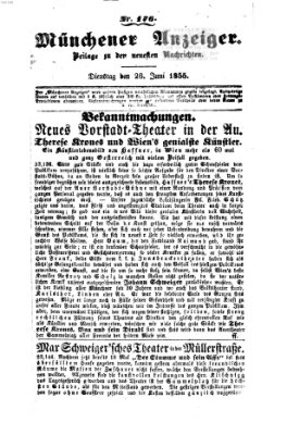 Neueste Nachrichten aus dem Gebiete der Politik (Münchner neueste Nachrichten) Dienstag 26. Juni 1855