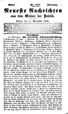 Neueste Nachrichten aus dem Gebiete der Politik (Münchner neueste Nachrichten) Freitag 14. September 1855