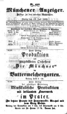 Neueste Nachrichten aus dem Gebiete der Politik (Münchner neueste Nachrichten) Freitag 13. Juli 1855