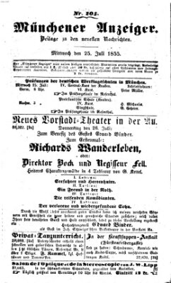 Neueste Nachrichten aus dem Gebiete der Politik (Münchner neueste Nachrichten) Mittwoch 25. Juli 1855