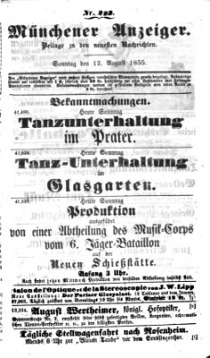 Neueste Nachrichten aus dem Gebiete der Politik (Münchner neueste Nachrichten) Sonntag 12. August 1855