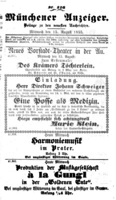 Neueste Nachrichten aus dem Gebiete der Politik (Münchner neueste Nachrichten) Mittwoch 15. August 1855