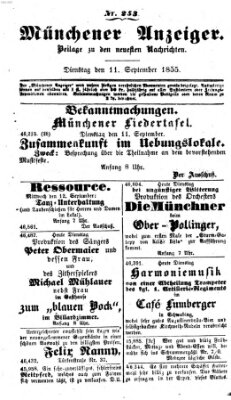 Neueste Nachrichten aus dem Gebiete der Politik (Münchner neueste Nachrichten) Dienstag 11. September 1855