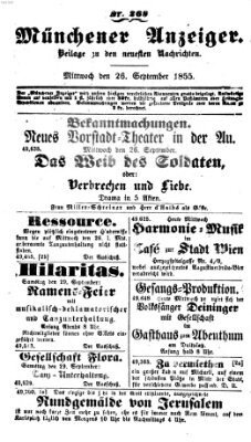 Neueste Nachrichten aus dem Gebiete der Politik (Münchner neueste Nachrichten) Mittwoch 26. September 1855