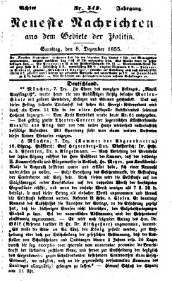 Neueste Nachrichten aus dem Gebiete der Politik (Münchner neueste Nachrichten) Samstag 8. Dezember 1855