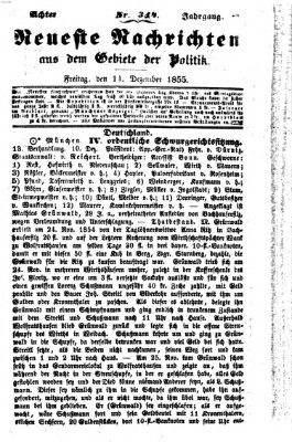 Neueste Nachrichten aus dem Gebiete der Politik (Münchner neueste Nachrichten) Freitag 14. Dezember 1855