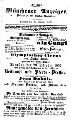 Neueste Nachrichten aus dem Gebiete der Politik (Münchner neueste Nachrichten) Dienstag 23. Oktober 1855