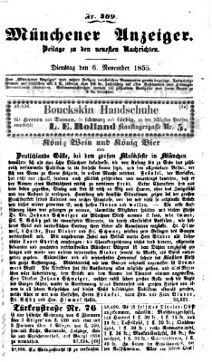 Neueste Nachrichten aus dem Gebiete der Politik (Münchner neueste Nachrichten) Dienstag 6. November 1855