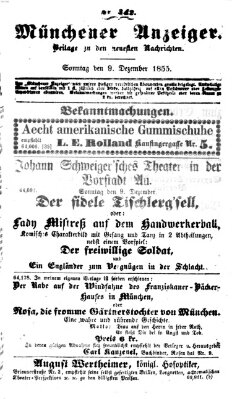 Neueste Nachrichten aus dem Gebiete der Politik (Münchner neueste Nachrichten) Sonntag 9. Dezember 1855