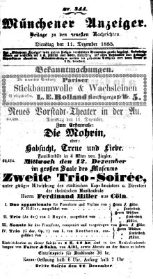 Neueste Nachrichten aus dem Gebiete der Politik (Münchner neueste Nachrichten) Dienstag 11. Dezember 1855