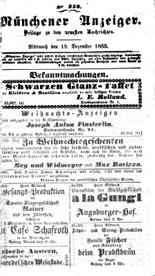 Neueste Nachrichten aus dem Gebiete der Politik (Münchner neueste Nachrichten) Mittwoch 19. Dezember 1855