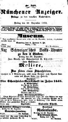 Neueste Nachrichten aus dem Gebiete der Politik (Münchner neueste Nachrichten) Freitag 28. Dezember 1855