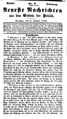 Neueste Nachrichten aus dem Gebiete der Politik (Münchner neueste Nachrichten) Dienstag 8. Januar 1856