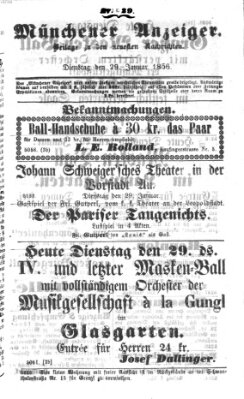 Neueste Nachrichten aus dem Gebiete der Politik (Münchner neueste Nachrichten) Dienstag 29. Januar 1856