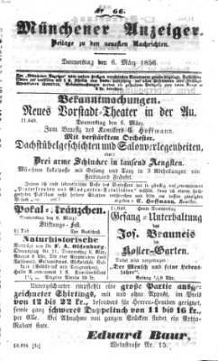 Neueste Nachrichten aus dem Gebiete der Politik (Münchner neueste Nachrichten) Donnerstag 6. März 1856