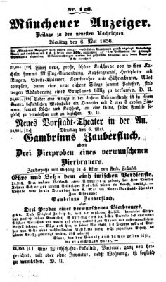 Neueste Nachrichten aus dem Gebiete der Politik (Münchner neueste Nachrichten) Dienstag 6. Mai 1856