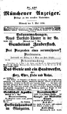 Neueste Nachrichten aus dem Gebiete der Politik (Münchner neueste Nachrichten) Mittwoch 7. Mai 1856