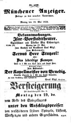 Neueste Nachrichten aus dem Gebiete der Politik (Münchner neueste Nachrichten) Montag 19. Mai 1856