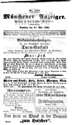 Neueste Nachrichten aus dem Gebiete der Politik (Münchner neueste Nachrichten) Samstag 24. Mai 1856