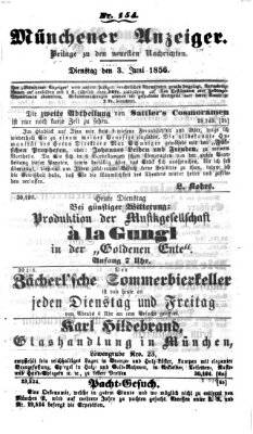 Neueste Nachrichten aus dem Gebiete der Politik (Münchner neueste Nachrichten) Dienstag 3. Juni 1856