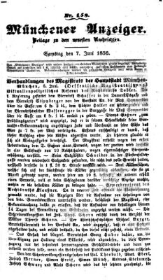 Neueste Nachrichten aus dem Gebiete der Politik (Münchner neueste Nachrichten) Samstag 7. Juni 1856