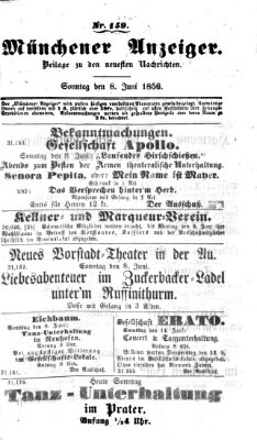 Neueste Nachrichten aus dem Gebiete der Politik (Münchner neueste Nachrichten) Sonntag 8. Juni 1856