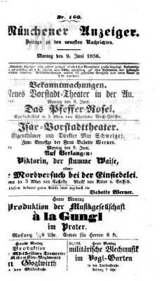 Neueste Nachrichten aus dem Gebiete der Politik (Münchner neueste Nachrichten) Montag 9. Juni 1856