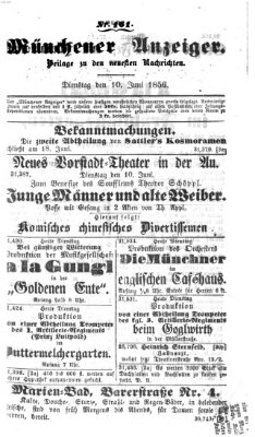 Neueste Nachrichten aus dem Gebiete der Politik (Münchner neueste Nachrichten) Dienstag 10. Juni 1856