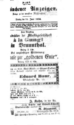 Neueste Nachrichten aus dem Gebiete der Politik (Münchner neueste Nachrichten) Dienstag 24. Juni 1856