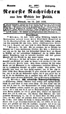 Neueste Nachrichten aus dem Gebiete der Politik (Münchner neueste Nachrichten) Mittwoch 23. Juli 1856