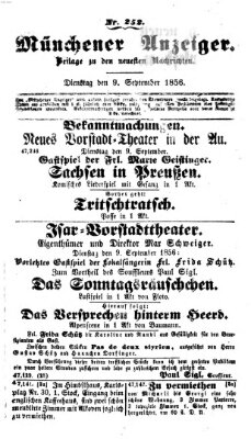Neueste Nachrichten aus dem Gebiete der Politik (Münchner neueste Nachrichten) Dienstag 9. September 1856